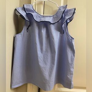 J. Crew Light Blue Gathered Top
